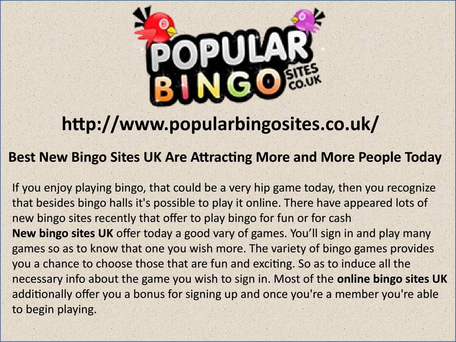Best New Bingo Sites